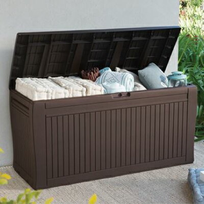 楽天市場 ベンチストッカー 灯油タンク 収納 Comfy コンフィー Keter ケター 屋外収納ボックス 屋外収納庫 物置 ベランダ収納 灯油缶収納 屋外 Diy 庭 ケース 蓋つき フタ付 宅配ボックス Addmore