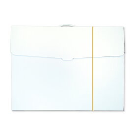 作品収納ケース 白無地(大) 作品 収納 ケース 段ボール ダンボール A3 四つ切り画用紙対応 4切 8切 B3 スケッチ用具 キャリングケース 子供 キッズ 子ども 絵画 水彩 作品入れ 保育園 幼稚園 小学校 小学生 中学生 習字 持ち運び コンパクト シンプル 美術 図工 工作