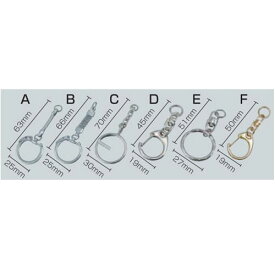 キーホルダー10コ組 Fフック金)（紙工作・パーツ パーツ・金具 夏休み 冬休み 自由研究 工作）