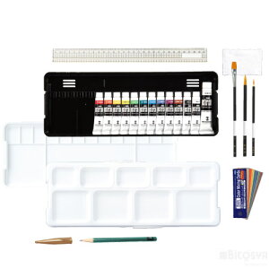 ターナー アクリルガッシュ プライム シンプルセットC(アクリル絵の具 絵具 新学期画材セット ターナー色彩 アクリルガッシュ 中学生 高校生 大人 美術 写生 セット 子ども 子供 画材 宿題