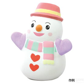 おえかき陶器貯金箱 ゆきだるま（工作キット ホビー プレゼント 子供会 クリスマス 手作り雑貨 インテリア雑貨 ガールズクラフト 女の子）