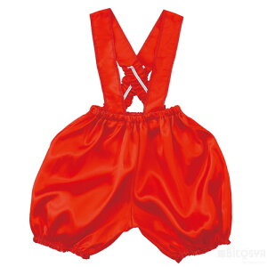 ソフトサテンサロペット かぼちゃパンツ J 赤(運動会 衣装ベース 運動会 仮装 文化祭 演劇 学芸会 手作り ハロウィン お遊戯会 かわいい)