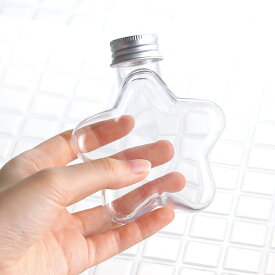 蓋つきプラスチック容器　星形（夏休み 自由工作 工作材料 オーナメント クリスマス ハロウィン クリア 結婚式 クリア 席札 DIY）