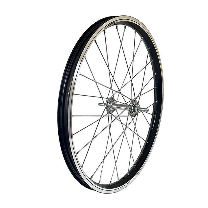 楽天市場】自転車用 フロントホイール 20x1.50 前輪 黒 28H ナット止め 