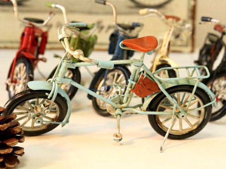 楽天市場】ノスタルジックデコ バイシクル ミニチュア 自転車 自転車 