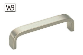 シロクマ HB-4 真チュウ角形ハンドル ホワイト　中(ピッチ85)