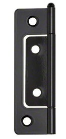 2枚入 BIDOOR(ビドー) BF-82 鉄 フラッシュ丁番 黒 (木ネジ付)　76mm