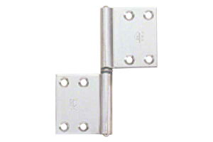 10枚入 BEST(ベスト) No.195K 兼用面付旗蝶番 ヘアライン (ネジ付) ‐ (コード195K-1)