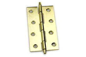 50枚入 PALHARD 鉄ロング蝶番 真鍮(しんちゅう)メッキ (ビス無)　76mm