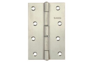 300枚入 フジテックジャパン ステンレス丁番 中厚 ナイロンリング入 HL (木ネジ付) 102mm (コード11128)