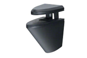 2個入 シロクマ TG-10 棚グリップN形 黒艶消 Mサイズ (対応棚板厚2-21mm)