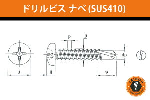 ���s���㐸�H�E����e�����쏊 �h�����r�X �i�x (�X�e�����XSUS410) 4x25 (500�{) (BKP4025S)
