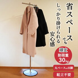 業務用 ポールハンガー T字 S-Class ハンガーラック 丸ベース H脚 組立不要 シンプル 頑丈 スリム 丈夫 パイプハンガー 洋服掛け 伸縮式 衣類収納 キャスターなし 置き型 玄関 来客 省スペース 洋服ラック コート掛け 日本製 スチール製 ハンガー什器 タフグラン