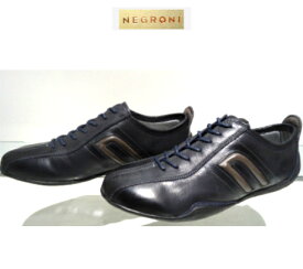 negroni ネグローニ IDEA アンティークレザー ドライビングシューズ カーフレザー 牛革 ネイビー 紺 24.0cm〜27.0cm 日本製 セレクトショップ スモーキングレザー スニーカー