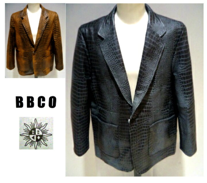 楽天市場】(SALE) ビビコ BBCO 秋冬 クロコ型押し レザージャケット L 