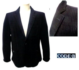 コードビー 秋冬 2025 コーディユロイ ジャケット 52 (3L) ~ 46 (M) サイズ 黒 コールテン メンズ 紳士服 大きいサイズ バラシ テイスト 30代 40代 50代 CODE-B