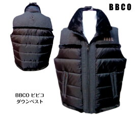 ビビコ 秋冬 メンズ ダウンベスト ダウンオーバーベスト 2026 50・48 サイズ 黒 大きいサイズ ポリエステル ダウン90％ ベルボア取り外し可能 紳士服 40代 50代 60代 正規品 BBCO