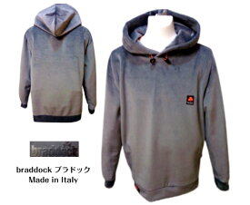 braddock ブラドッグ パーカー ニットパーカー L サイズ インポート プルオーバーパーカー 秋冬 メンズ 紳士 グレー ITALY イタリア製 並行輸入品 現品 1点限り