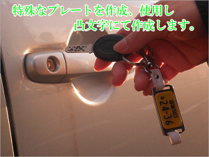 ナンバープレートキーホルダー大ロール