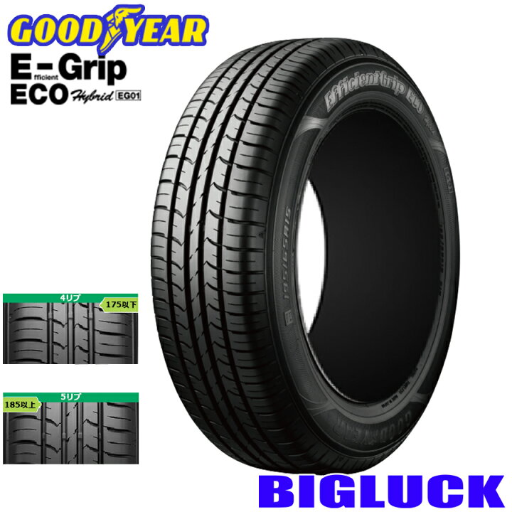 楽天市場】【タイヤ交換可能】165/55R14 72V GOODYEAR EFFICIENT GRIP  