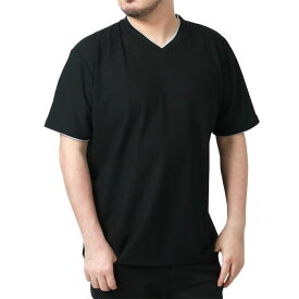 DISCUS ディスカス 大きいサイズ メンズ Tシャツ 吸汗速乾 抗菌消臭 Vネック ワッフル 無地 半袖 ティーシャツ 速乾性 ドライ スポーツ トレーニング おしゃれ オシャレ 30代 40代 50代 春 夏 秋 黒 LL XL 2L 3L 4L 5L MRU