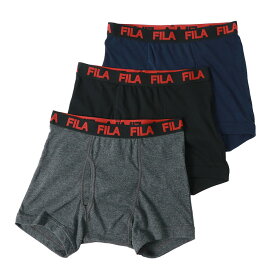 クーポン配布中 FILA フィラ ボクサーパンツ 大きいサイズ メンズ 3枚セット 前開き 抗菌防臭 下着 パンツ インナー アンダーウエア ブランド シンプル おしゃれ オシャレ 人気 大人 30代 40代 50代 春 夏 秋 冬 3L 4L 5L 6L RSL あす楽対応