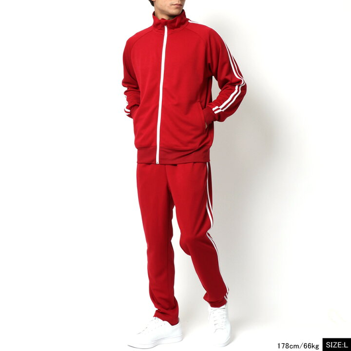 楽天市場 ランキング入賞 ジャージ 上下 メンズ 秋冬 ジャージ上下セット 芋ジャージ かわいい コスプレ おしゃれ オシャレ 大きいサイズ セットアップ スポーツウェア イベント ハロウィン 大人 シンプル 代 30代 40代 50代 春 夏 秋 冬 赤 青 黒 M L Ll Xl