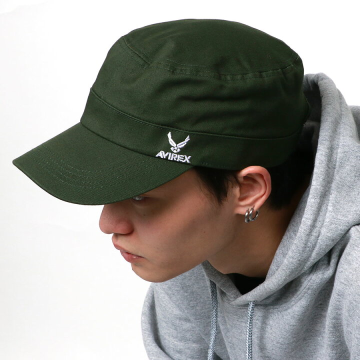 楽天市場 ワークキャップ メンズ Avirex アビレックス 帽子 綿 キャップ Cap ミリタリーキャップ 刺繍 Dカン 調節ベルト 男女兼用 カジュアル シンプル Mru おしゃれ オシャレ 大人 ペアルック 韓国 ファッション メンズファッション 黒 F フリー 春 夏 秋 冬 Mru