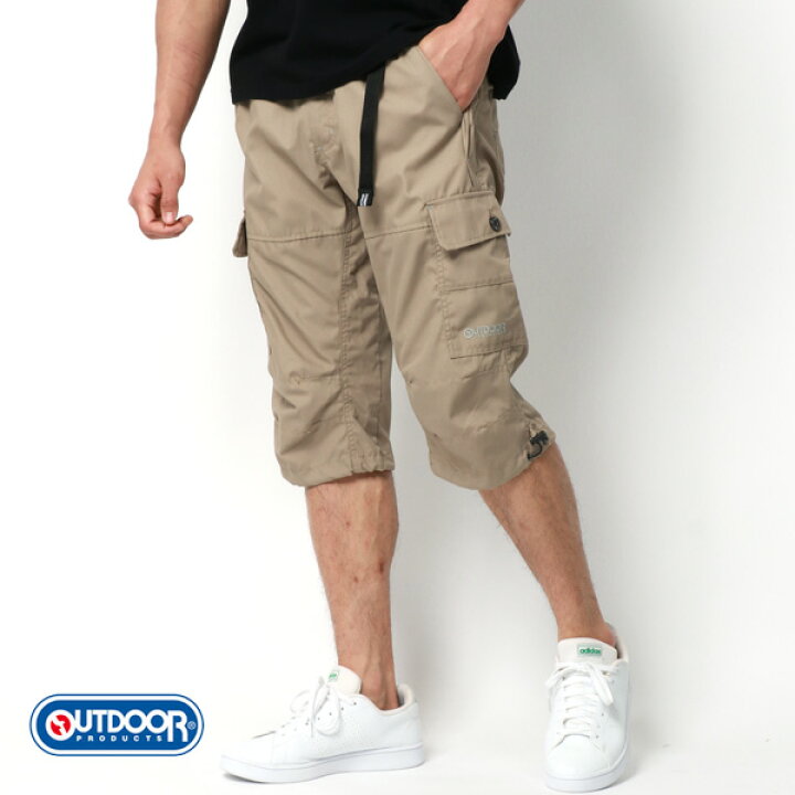 楽天市場 接触冷感 ファッション メンズ カーゴパンツ ハーフ 七分丈 パンツ カーゴ 短パン ショーツ Outdoor Products アウトドアプロダクツ 夏用 スリム 7分丈 吸汗速乾 Uvカット イージーパンツ クロップド ひざ下 30代 40代 50代 春 夏 秋 黒 M L Ll Xl