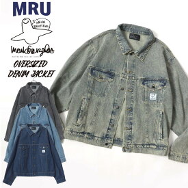 MARK GONZALES ARTWORK COLLECTION マークゴンザレス デニムジャケット メンズ オーバーサイズ Gジャン ブルゾン アウター レディース ユニセックス 綿100% ガーメントウォッシュ ストリート 古着ライク 大人 30代 40代 50代 春 秋 冬 M L LL XL 2L 最強配送 RSL