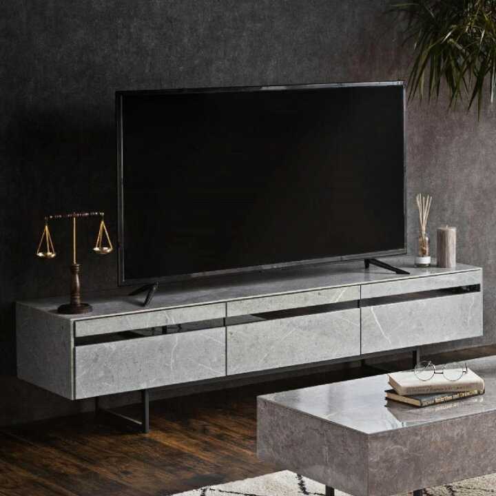 楽天市場】送料無料 セラミック 180幅テレビボード 完成品 スモーク 