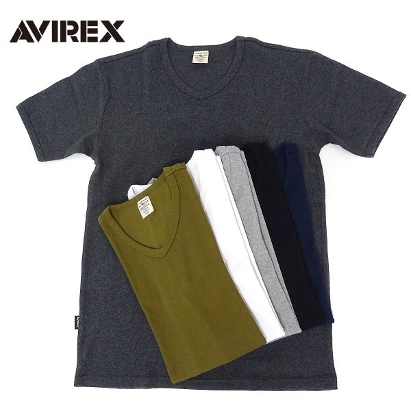追跡可能メール便 対応 AVIREX アヴィレックス ファクトリーアウトレット 期間限定ポイント メンズ 半袖 Tシャツ お気にいる 6143501 Vネック 正規取扱 デイリー