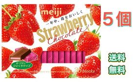 明治　 ストロベリー　チョコレート　　BOX 120g×5個　まとめ買い　クリックポスト　いちご　チョコ　2026.9期限