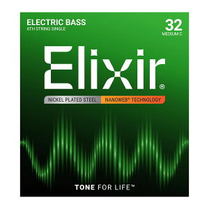 Elixir BASS NANOWEB 6th Medium C .032 #15332 [GNT[][x[X]