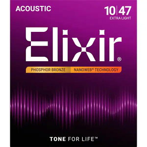ELIXIR Acoustic Phosphor Bronze Extra Light�y010-047�z#16002 [�G���N�T�[][�A�R�[�X�e�B�b�N��]