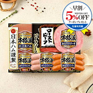\早割★5%OFFクーポン/ 【予約】【2025年11月20日以降発送】お歳暮 2025 ハム ギフト セット ロースハム 送料無料 日本ハム {NRB-50 本格派}『NHH』 日本ハムギフト 冬ギフト お年賀 御年賀 プレゼ