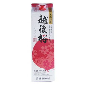 越後桜パック 1800ml×1ケース（6本）【日本酒】《006》【家飲み】