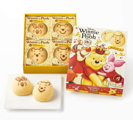 送料無料 バレンタイン 2026 お菓子 ギフト 東京ばな奈ワールド ディズニー くまのプーさん はちみつ香るカスタード＆ミルククリームケーキ 4個入 8個入 東京ばな奈 東京土産 手土産 洋菓子 スイーツ 焼き菓子 お供え お中元 お歳暮 内祝い お返し 贈り物 プレゼント