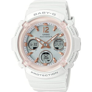 国内正規品 CASIO BABY-G カシオ ベビーG 電波 タフソーラー 10気圧防水 ホワイト レディース腕時計 BGA-2800-7AJF