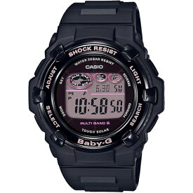 国内正規品 CASIO BABY-G カシオ ベビーG 電波ソーラー デジタルモデル ブラック×ピンク レディース腕時計 BGR-3000UCB-1JF