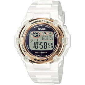 国内正規品 CASIO BABY-G カシオ ベビーG 電波ソーラー デジタルモデル ホワイト×ゴールド レディース腕時計 BGR-3003U-7AJF