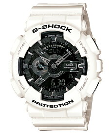 国内正規品 CASIO カシオ G-SHOCK Gショック ホワイト/ブラック メンズ腕時計 GA-110GW-7AJF