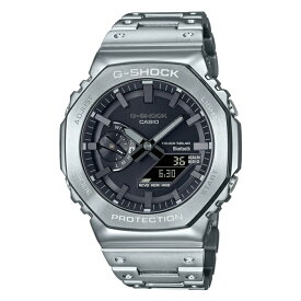 国内正規品 CASIO G-SHOCK カシオ Gショック フルメタル アナデジ 八角形 Bluetooth シルバー メンズ腕時計 GM-B2100D-1AJF