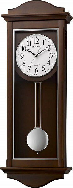 RHYTHMリズム時計クロックシューマスR電波掛け時計木製振り子時計4MN552SR06