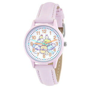 【ラッピング無料対象商品】J-AXIS キャラクターウォッチ サンエックス すみっコぐらし えびてん パープル キッズ腕時計 CX2C0007-PU