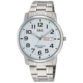 シチズン Q&Q チプシチ アナログ表示 シルバー メンズ腕時計 W474-204