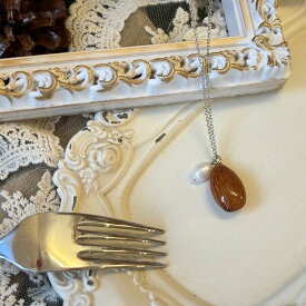 【当選確率1/2ポイントバックCP】cu-mu クム 本物のアーモンド 時を閉じ込めたネックレス #01 AM-051