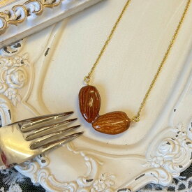 【当選確率1/2ポイントバックCP】cu-mu クム 本物のアーモンド 時を閉じ込めたネックレス #02 AM-052