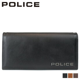 POLICE EDGE LONG WALLET ポリス 財布 長財布 メンズ レザー ブラック キャメル ダーク ブラウン 黒 PA-58001