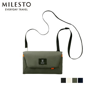 【最大1000円OFFクーポン配布中】 MILESTO TRAVEL ORGANIZER ミレスト ショルダーバッグ トラベルオーガナイザー メンズ レディース ブラック ホワイト グレー ネイビー 黒 白 MLS466 母の日